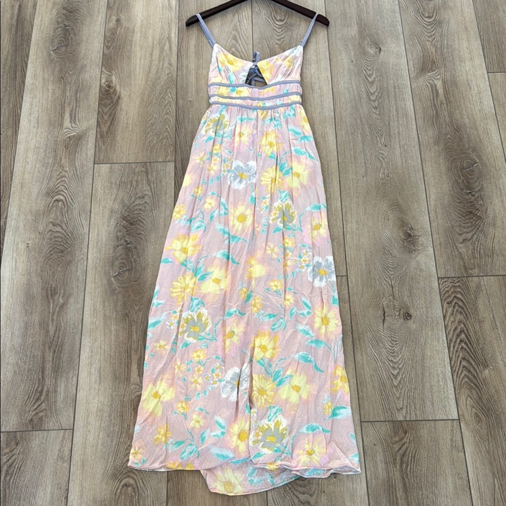 Free People Wisteria Maxi Floral Pastel Maxi Dress - Small - Picture 6 of 11
